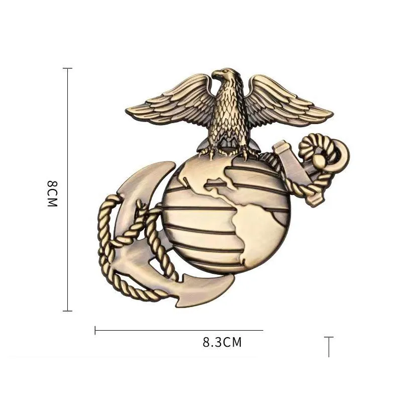 semper fi  globe and anchor car logo 3d marines corps car chrome emblem badge sticker decal