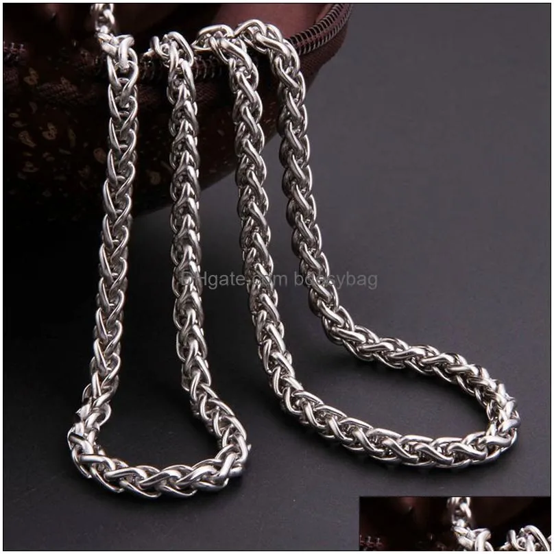 stainless steel necklace keel chain flower basket chain europe and america 20 inch fegalo chain necklace 38mm men and women models