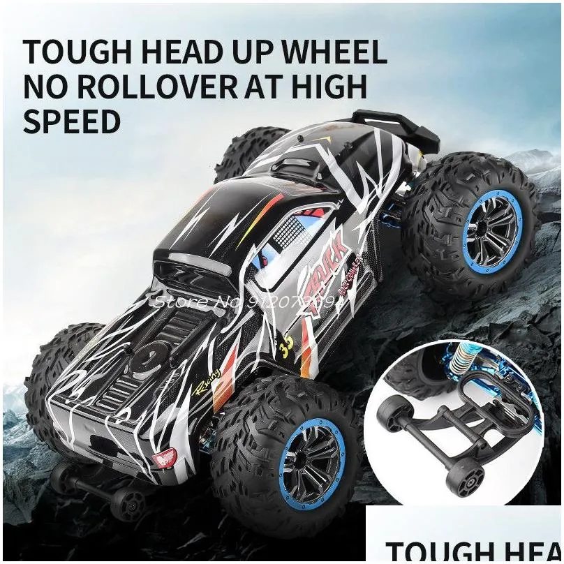 80km/h 4wd brushless motor remote control buggy 200m metal hydraulic shock absorber allterrain offroad rc racing car model toy