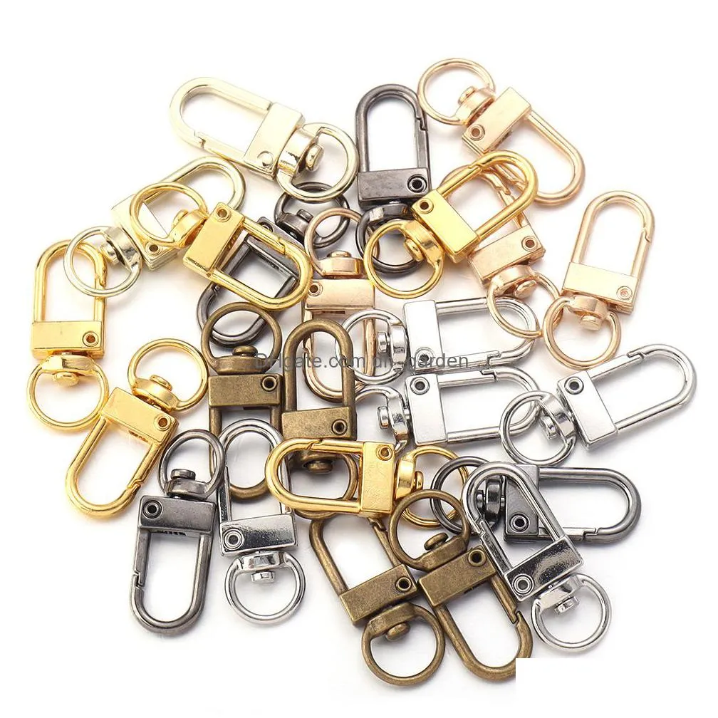 alloy spring key chain clothing bag case hardware dog buckle keychains size 32x12mm