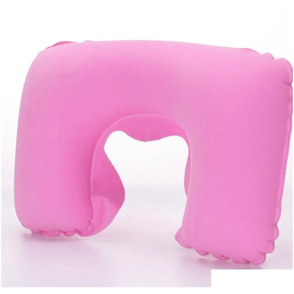 500pcs u shaped travel pillow inflatable neck car head rest air cushion for travel office air cushion neck pillow