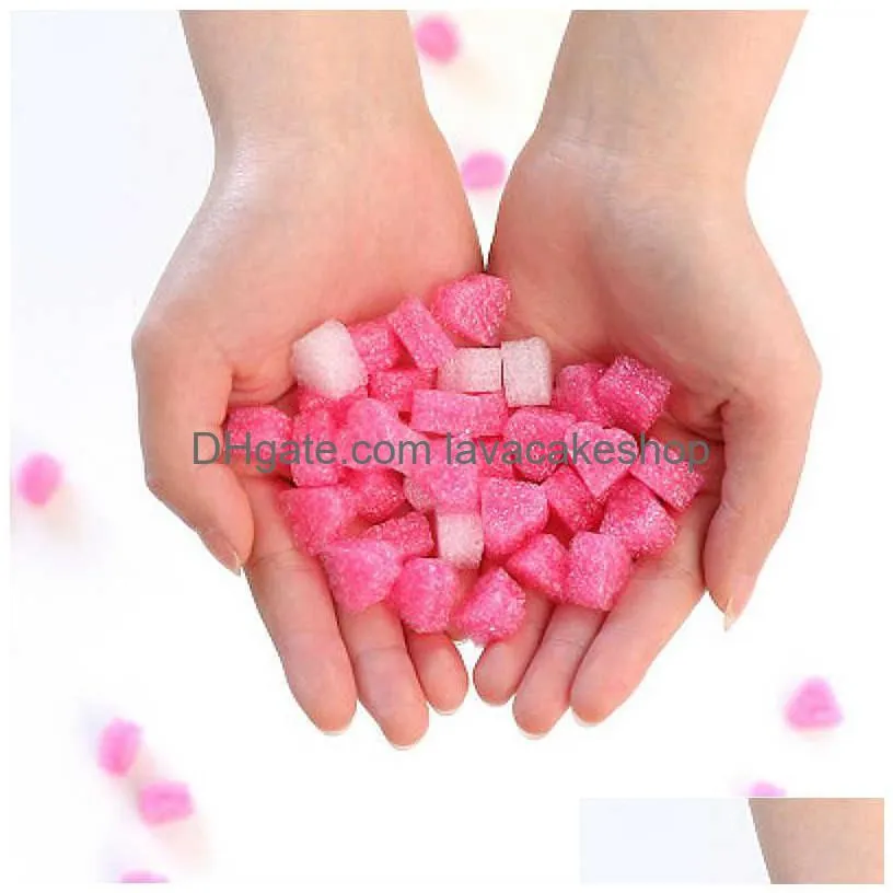 100pcs/lot pink heart shaped foam for wedding party home decoration gift box filling material packing flower filler h0924