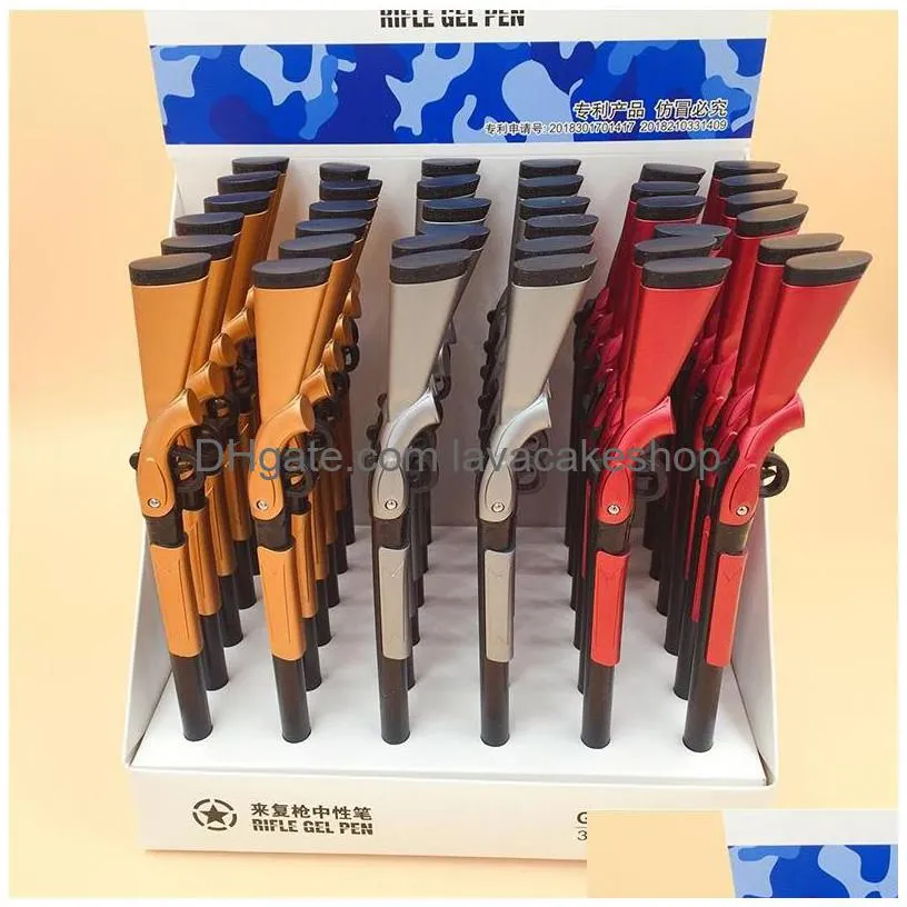 gel pens 36 pcs/lot rifle gun pen cute student office stationery school water ink toy black signature escolar