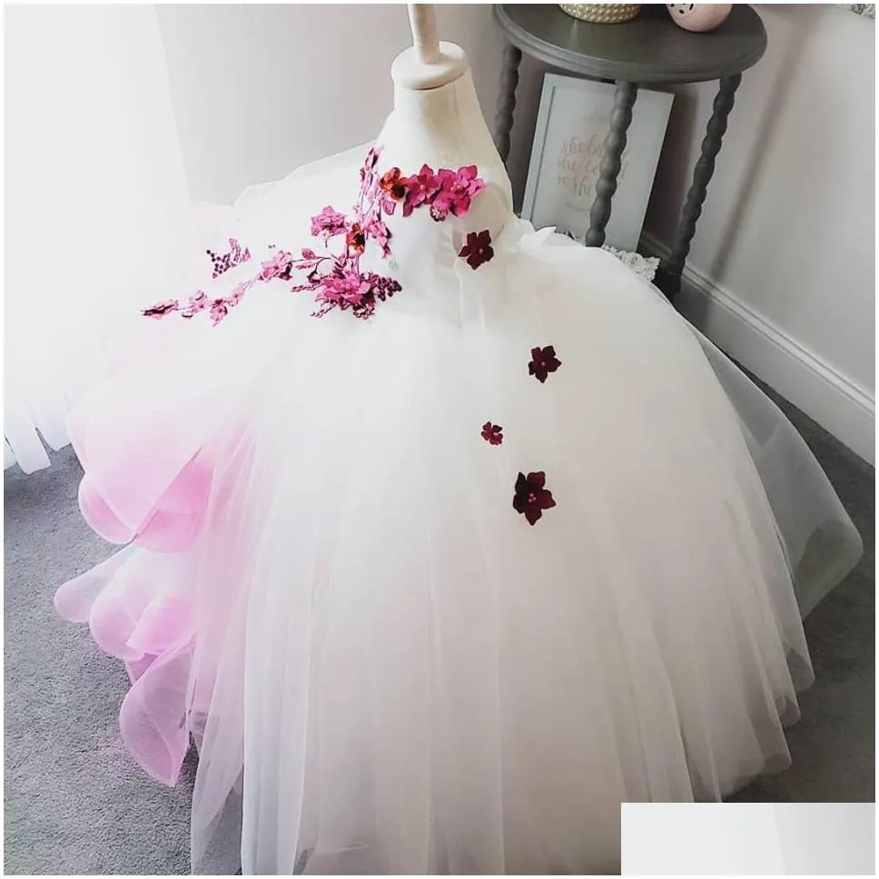 stunning lace pearls flowers flower girl dresses hand made flowers little girl wedding dresses vintage pageant dresses gowns f054