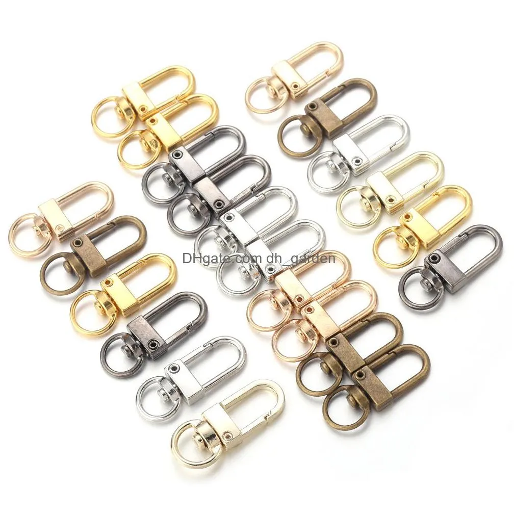 alloy spring key chain clothing bag case hardware dog buckle keychains size 32x12mm