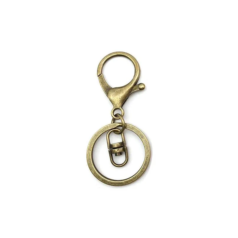 5pcs key ring lobster clasp key hook with chain 30mm long 70mm split keychain for diy supplies jewelry making 1189 q2