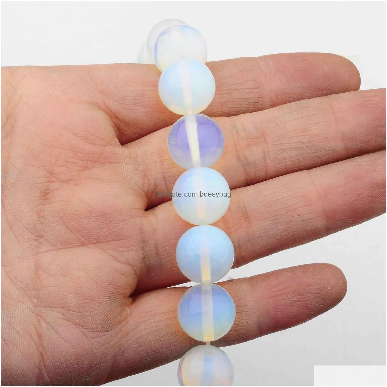 natural crystal opalite 14mm round beads for diy making charm jewelry necklace bracelet loose 28pcs stone beads for wholesales