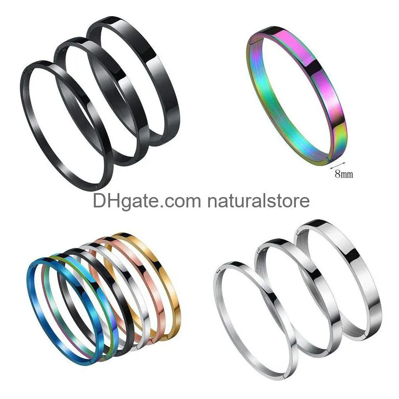 stainless steel opening bracelets bangles women band jewelry silvery bracelets bangles accessorie woman bracelet and bangles