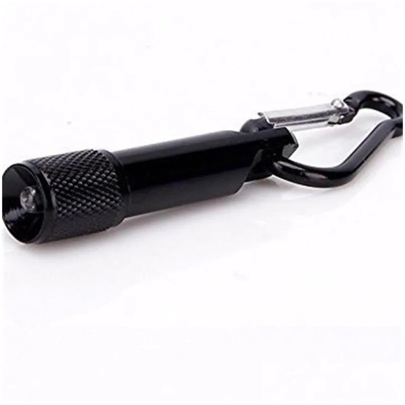 portable led flashlight aluminum alloy torch flashlights with carabiner ring keyrings key chain gifts 5 color 208 r2