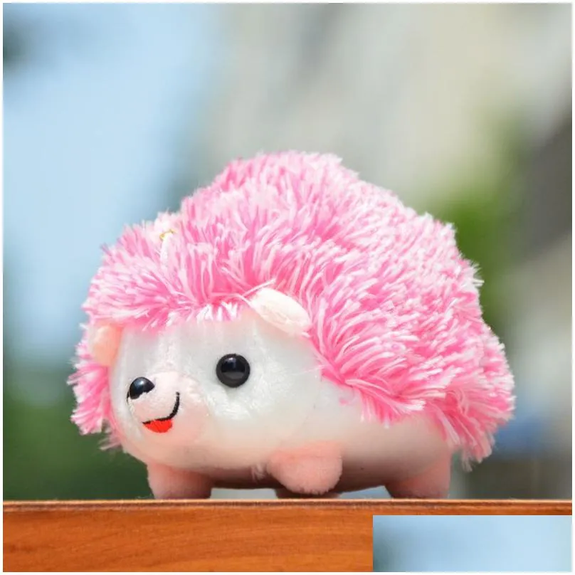 cute 12cm cartoon hedgehog toys key chain ring bag pendant plush toy stuffed animals toys