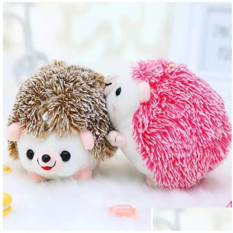 cute 12cm cartoon hedgehog toys key chain ring bag pendant plush toy stuffed animals toys