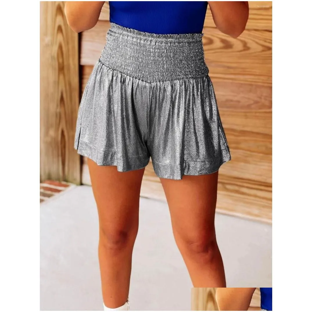 smocked waistband shorts special queen of sparkles swing summer women jumpsuit shorts dance elasticated waistband pants