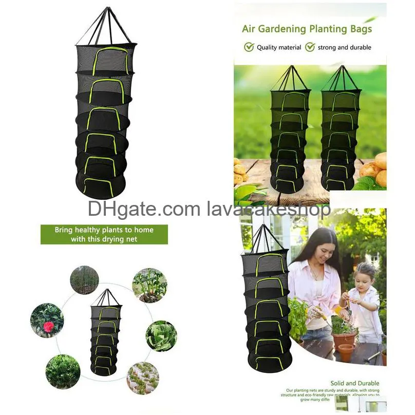 hangers racks layers drying net hanging foldable zip for plants fruits folding fabric nets bag mesh flowers big sale