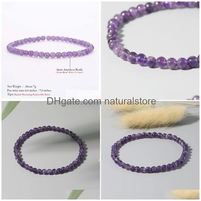 4mm mini purple beads bracele energy bracelets tiny bracelet natural stone statement bracelet charm beaded couples bracelets