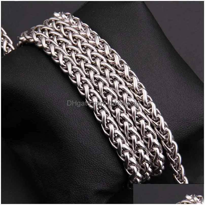 stainless steel necklace keel chain flower basket chain europe and america 20 inch fegalo chain necklace 38mm men and women models