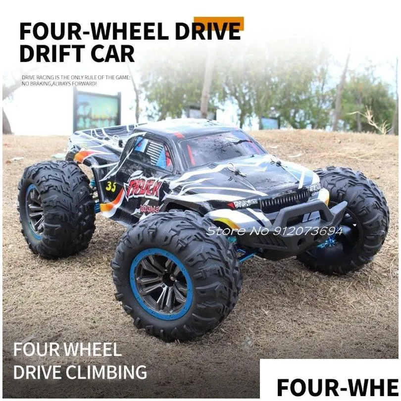 80km/h 4wd brushless motor remote control buggy 200m metal hydraulic shock absorber allterrain offroad rc racing car model toy