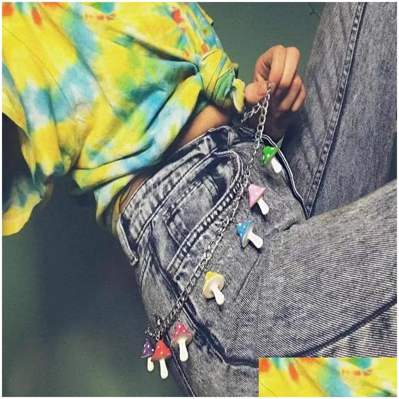 mushroom pant chain personality colorful trendy vintage exaggeration multi purpose hip hop fashion woman man chains 9 5qw k2