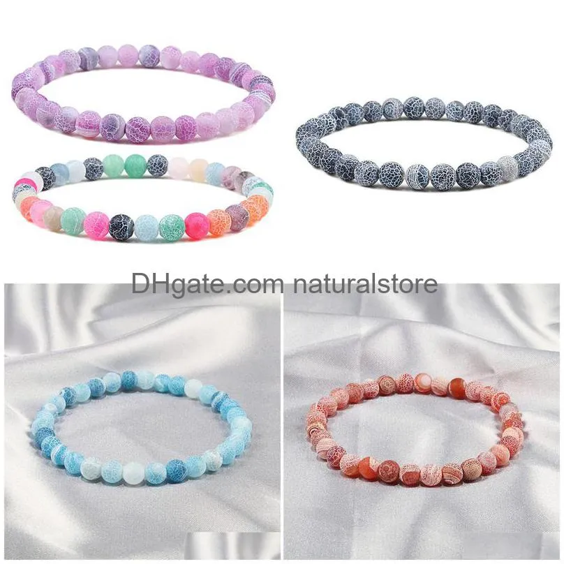 weathered stone bracelets for women men elastic classic 6mm natural beads chakra bracelet charm prayer jewelry bileklik pulseras