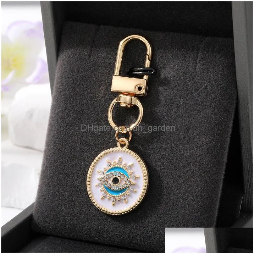 evil eye key rings for friend lovers gift crystal sun eye bag car keyring pendant keychain