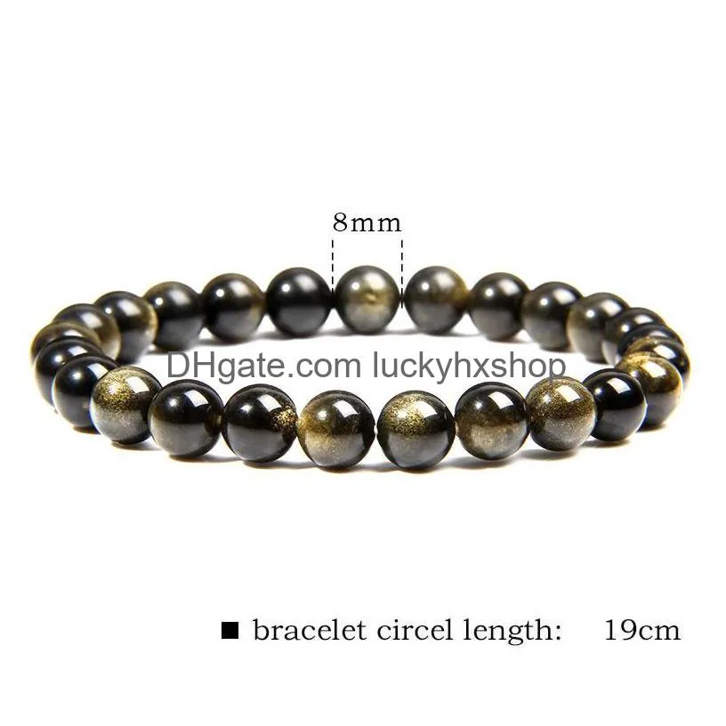 natural stone beaded bracelet men 8mm round sun stone quartz crystal beads healing yoga bracelet for women men chakra jewelry