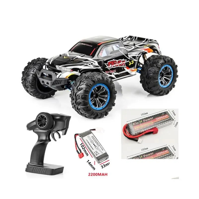 80km/h 4wd brushless motor remote control buggy 200m metal hydraulic shock absorber allterrain offroad rc racing car model toy