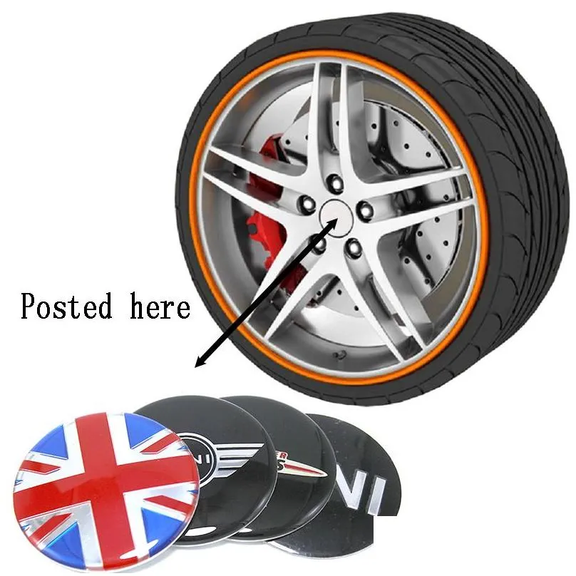 52mm car styling wheel center cover sticker hub cap for mini cooper s jcw oner55 r56 r60 r61 f54 f55 f56 f60 clubman countryman5566083