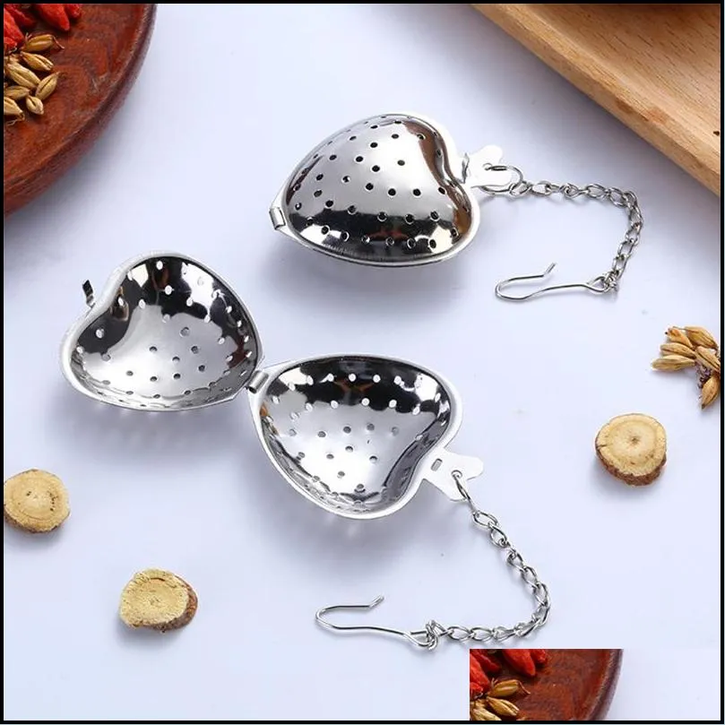 filter long grip tools stainless steel mesh heart shaped tea strainer with handle spoon teas infuser spoon coffee milktea drinking