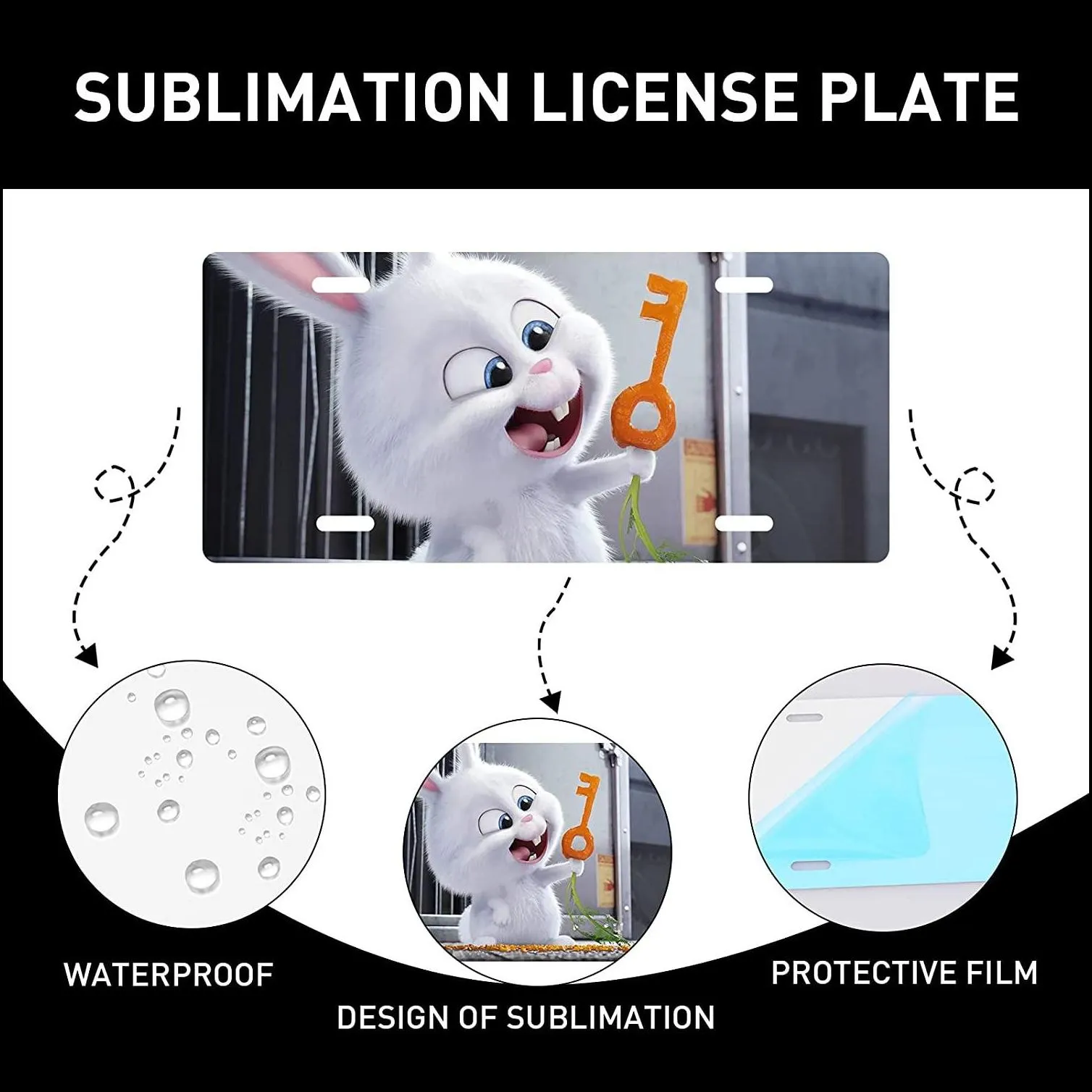 white sublimation license plate decor blanks metal aluminum automotive plates heat thermal transfer sheet diy picture tag board 3