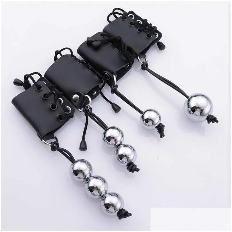 massager vibrator metal ball cock ring heavy hanger penis erection enlarger extender weight stretcher toys for men