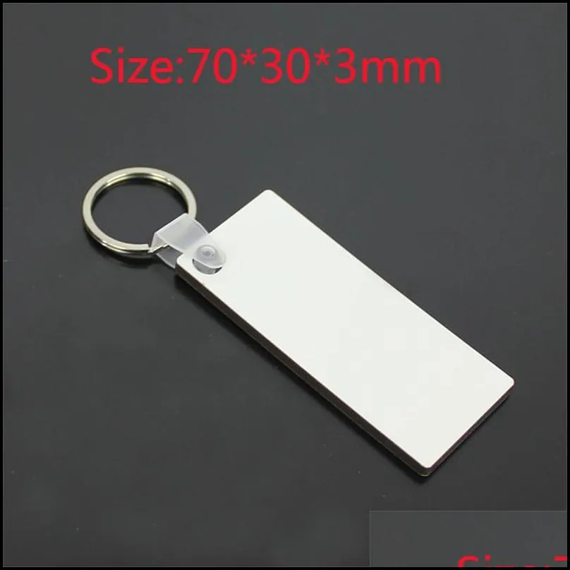 sublimation diy keychain party square blank key ring heat transfer wooden keys pendant wedding gifts for guest