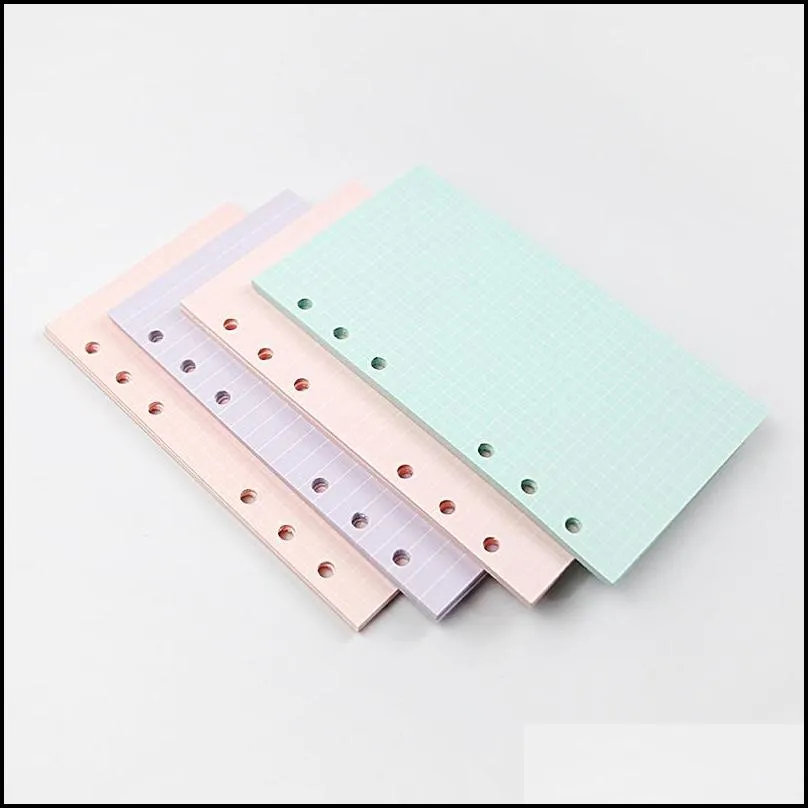 5 colors a6 loose leaf paper product notebook refill spiral binder index filler papers inner pages daily planner stationery