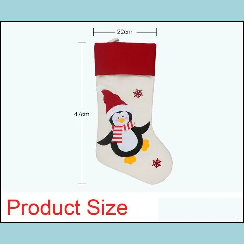 christmas stocking candy bag creative santa claus bags cute cartoon snowman elk toy xmas tree decoration