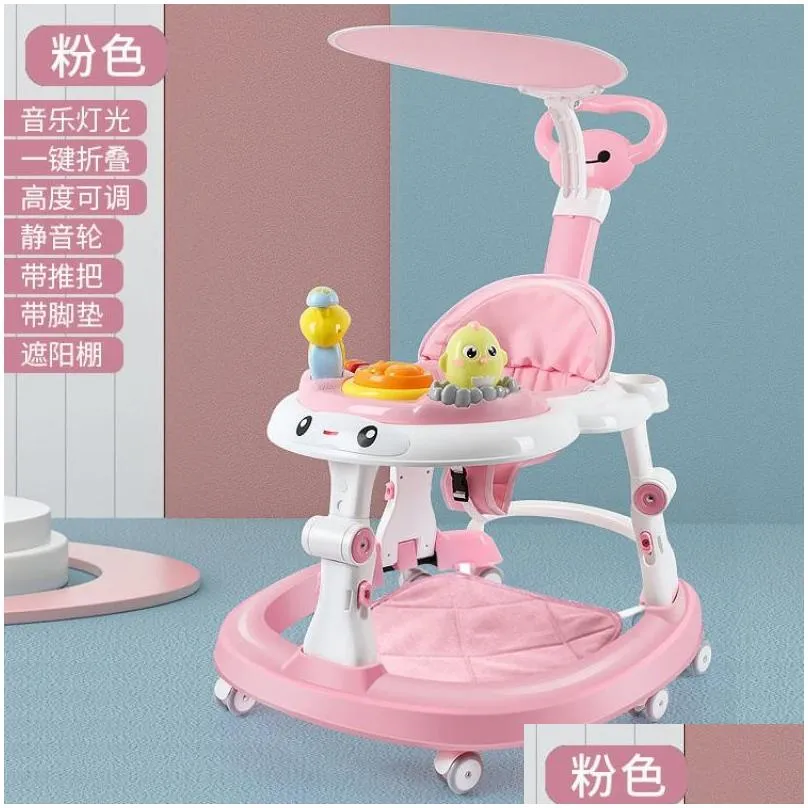 baby walker with 6 mute rotating wheels anti rollover multifunctional child walker seat walking aid assistant toy 976 d39699154