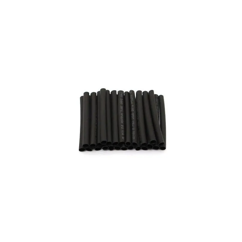 127pcs black polyolefin 21 halogen 104 mpa 15 kvmm for heat shrink tube tubing sleeving kit 7 sizes2830132