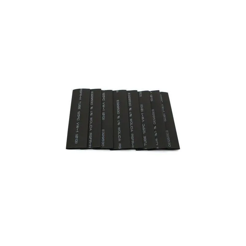 127pcs black polyolefin 21 halogen 104 mpa 15 kvmm for heat shrink tube tubing sleeving kit 7 sizes2830132