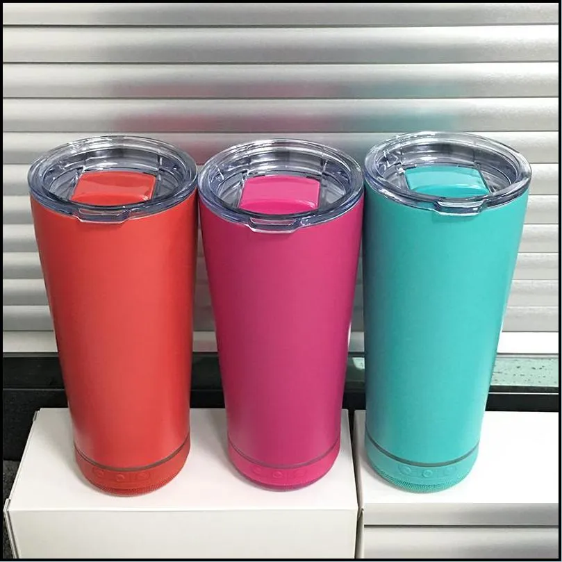 18oz mugs water cup stay hydrated and enjoy music tumbler wireless speaker stainless steel smart thermos festival gift for friend