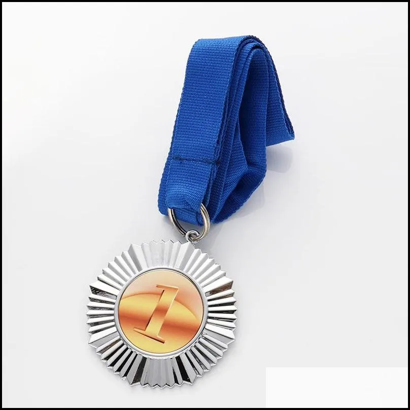 sublimation medals favor blank diy zinc alloy award medal with ribbon sports meeting games prizes