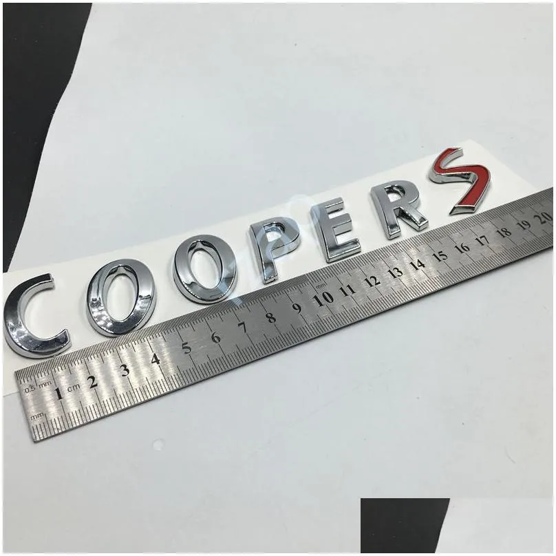 coopers cooper s badge emblem decal letters sticker for mini boot lid tailgate rear trunk decal2569241