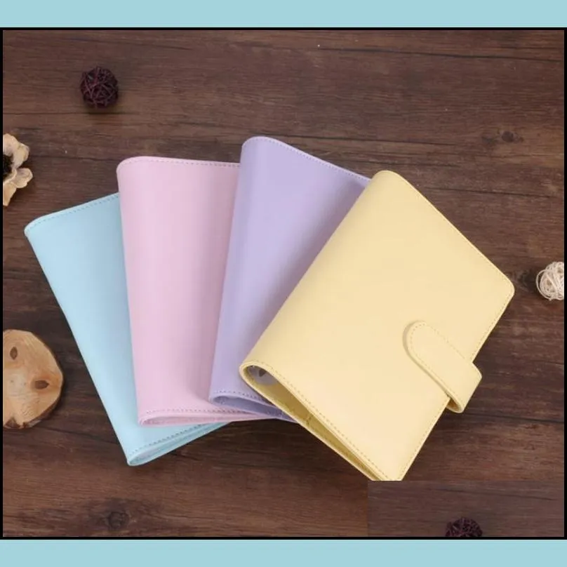 12 styles a6 leather notebook binder creative notepad cover simple portable diary case school office supplies