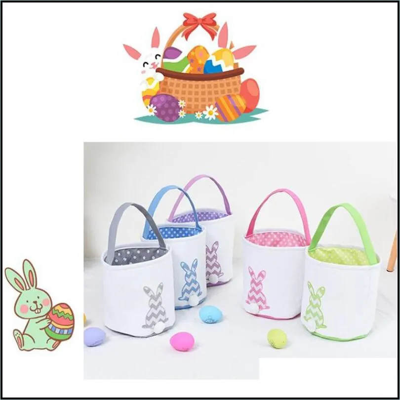 5 styles easter bunny bags festive plush rabbit tail basket cute egg hunt bucket shopping tote bag kids candy gift handbag event party