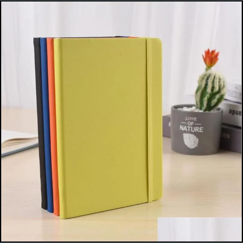 a6 7 colors notepad creative hardcover notebook pu faux leather simple journal notepads portable life travel manual