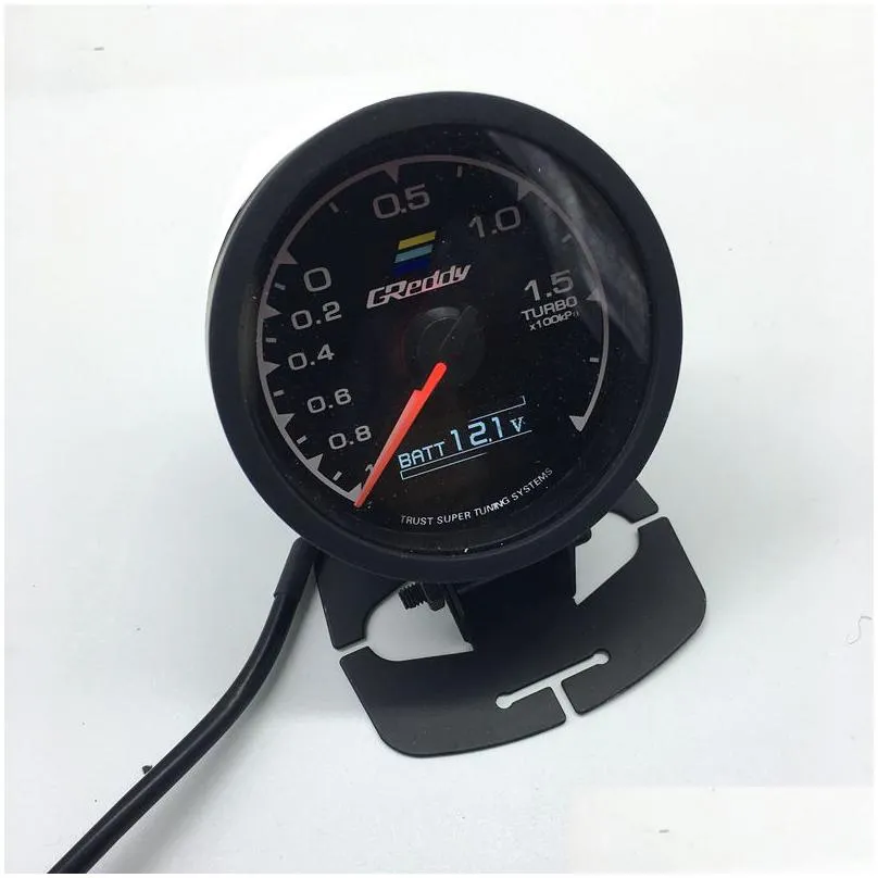 62mm 25 inch 7 color in 1 racing greddy multi da lcd digital display turbo boost gauge auto gauge sensor3003811