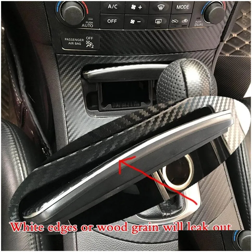 for infiniti g25 g35 g37 2 door coupe carstyling 5d carbon fiber car interior center console color change molding sticker