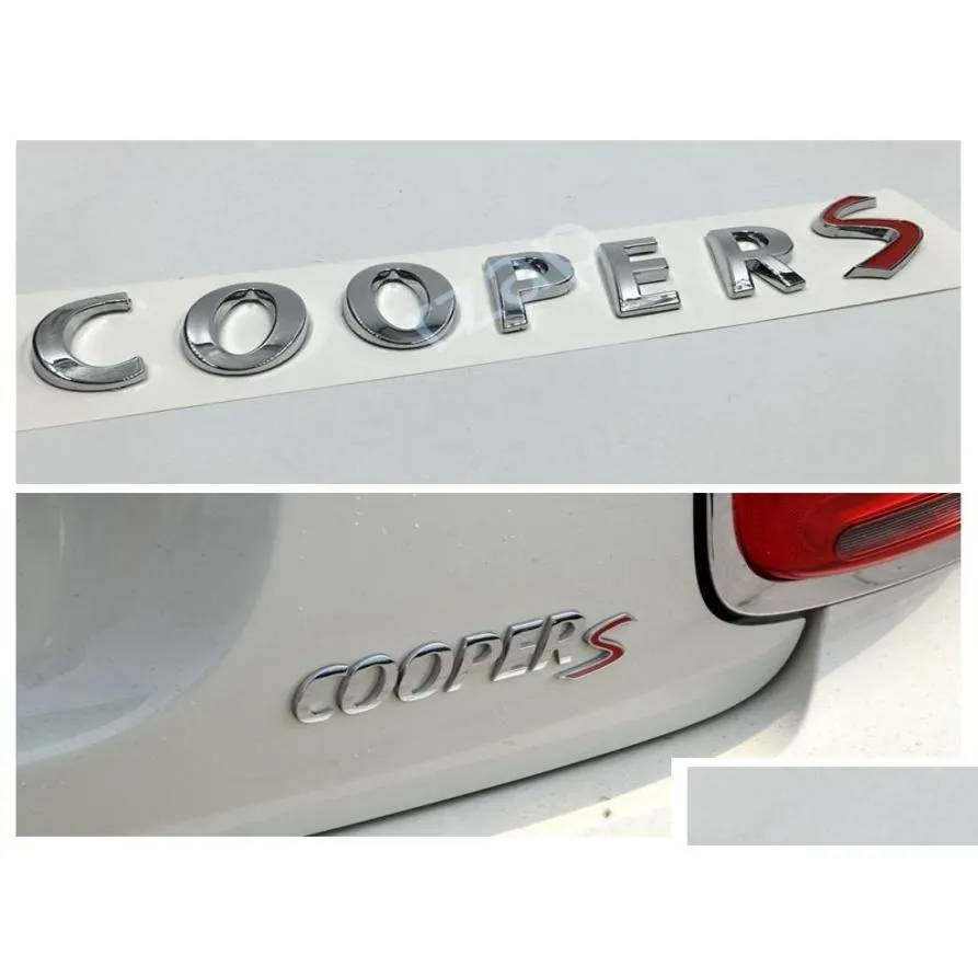 coopers cooper s badge emblem decal letters sticker for mini boot lid tailgate rear trunk decal2569241