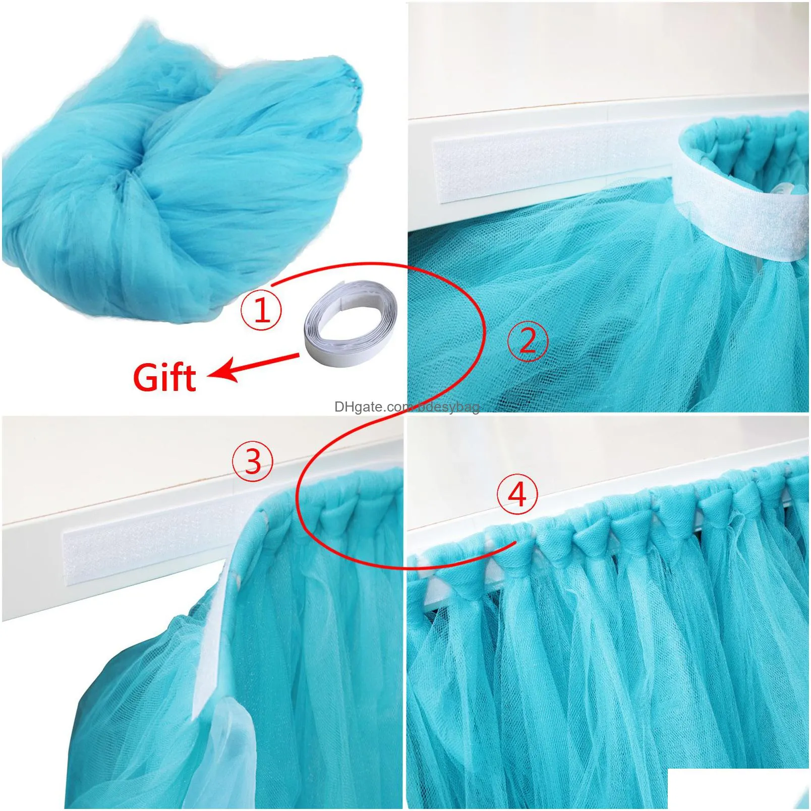 table skirt 1pcs table skirt for birthday baby shower wedding party tulle table skirt decorations diy craft for home party decor