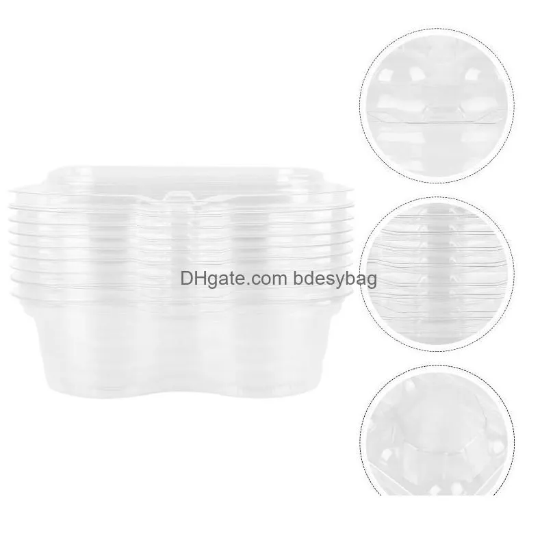 gift wrap 20pcs clear plastic baking packaging box mousse cake white