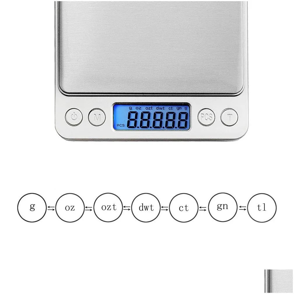 500g x 0.01g 1000g x 0.1g digital pocket scale 1kg0.1 1000g/0.1 jewelry scales electronic kitchen weight scale