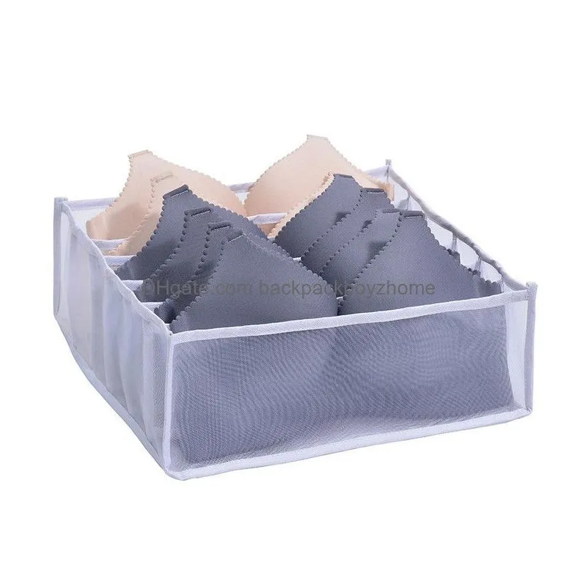 bra storage boxes underwear clothes organizer drawer nylon divider closet organizer foldable 6/7/11 grids separated drawer organizer