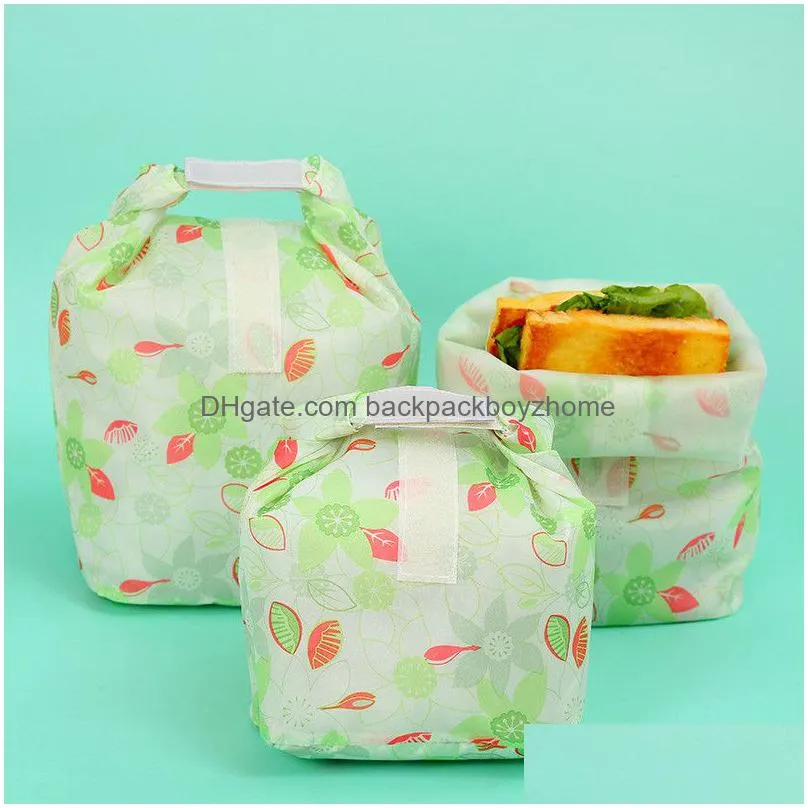 food oilproof picnic bag foldable reusable oilproof lunch pouch picnic bags takeaway oilproof food package bag