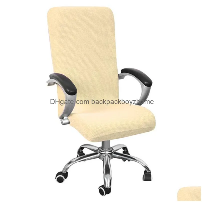 Stretch Office Desk Chair Covers Easy Fit Elastic Chair Slipcover for Office Computer Armchair Washable Spandex Chair Cover Black 4 Pack